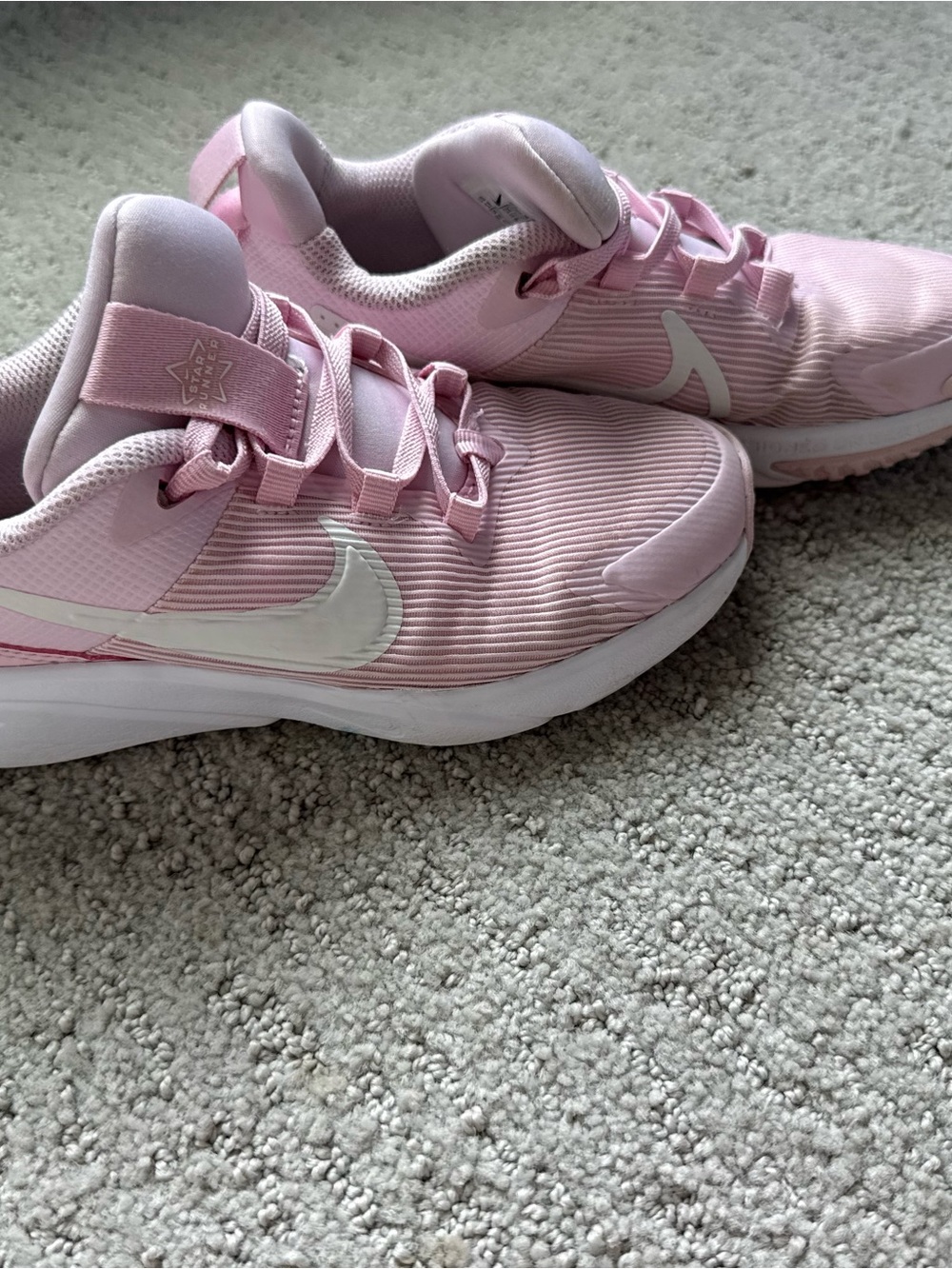 Nike Kids Pink and White Lightweight Sneakers